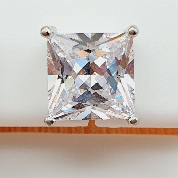 "8MM S925 Sterling Silver CZ Stud Earrings for Women/Girl, US19251036 - Picture 6 of 9